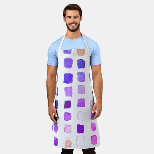 Waterverf kunstenaar Paars Schort (Gedragen)