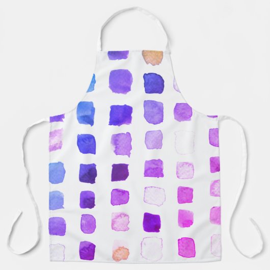 Waterverf kunstenaar Paars Schort (Voorkant)