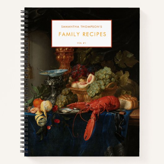 Waterverf kunstfamilie Recipe Cookbook Notitieboek (Voorkant)