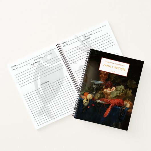 Waterverf  kunstfamilie Recipe Cookbook Notitieboek (Binnen)