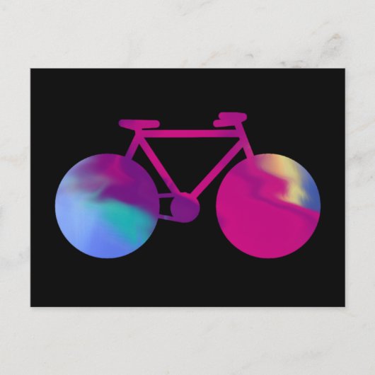 waterverf kunstfiets briefkaart (Voorkant)
