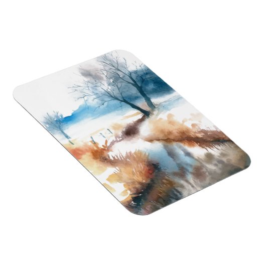 Waterverf kunstlandschap magneet (Rechterzijde)