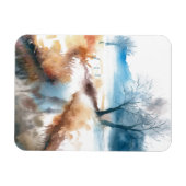 Waterverf kunstlandschap magneet (Horizontaal)