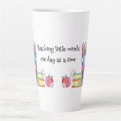 Waterverf Kunstleraar Latte Mok met Quote (Voorkant)