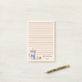 Waterverf kunstleraar regeerde post-it notities post-it® notes (Op bureau)