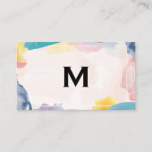 Waterverf Kunstmatige achtergrond | Monogram Visitekaartje (Voorkant)