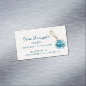 Waterverf Kunstmatige doezelpen Klassieke notaris Magnetisch Visitekaartje (Voorbeeld)