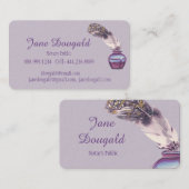 Waterverf Kunstmatige doezelpen Klassieke notaris Visitekaartje (Voorkant / Achterkant)