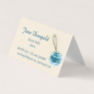 Waterverf Kunstmatige doezelpen Klassieke notaris Visitekaartje