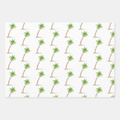 Waterverf Kunstpalmboombekken Tropisch Inpakpapier Vel (Voorkant 3)