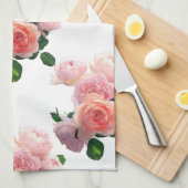 Waterverf Kunstroze rode rozen Florale Sjabloon Theedoek (Quarter Fold)