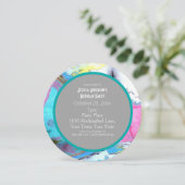 Waterverf kunstschilder verjaardagsfeestje kaart (Staand voorkant)