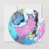 Waterverf kunstschilder verjaardagsfeestje kaart (Achterkant)