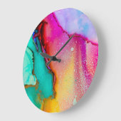 Waterverf kunstschilderende wandklok (Hoek)