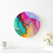 Waterverf kunstschilderende wandklok (Huis)