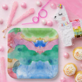 WATERVERF KUNSTWERK PAPIEREN BORDJE (Feest)