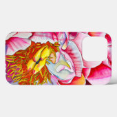 Waterverf-kunstwerk Roze Pioen Case-Mate iPhone Case (Achterkant (horizontaal))