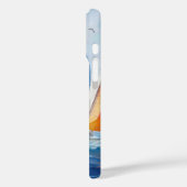 Waterverf kunstwerk zeilboot regatta Case-Mate iPhone case (Achterkant / Links)