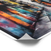 waterverf kunstwerken Urban Graffiti Street Art Poster (Hoek)