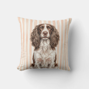 Waterverf Kussen met Engelse Springer Spaniel