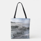 Waterverf Kust Abstract Strand Schilderen Tote Bag (Achterkant)