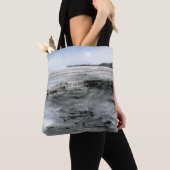 Waterverf Kust Abstract Strand Schilderen Tote Bag (Dichtbij)