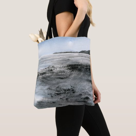 Waterverf Kust Abstract Strand Schilderen Tote Bag (Dichtbij)