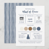 Waterverf Kust Bruidsmeisje Informatiekaart Kaart (Voorkant / Achterkant)