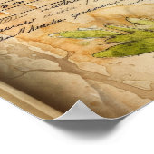 Waterverf Kust Gevist Charter Vis en zeevruchten R Poster (Hoek)