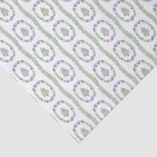 Waterverf kust kerstbomen tissuepapier (Detail)