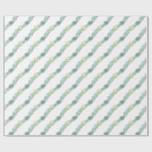 Waterverf kust kust kerstkrans cadeaupapier (Vlak)