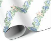 Waterverf kust kust kerstkrans cadeaupapier (Rol Hoek)