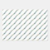 Waterverf kust kust kerstkrans inpakpapier vel (Voorkant)