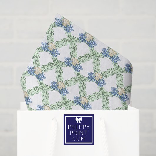 Waterverf kust kust kerstkrans tissuepapier