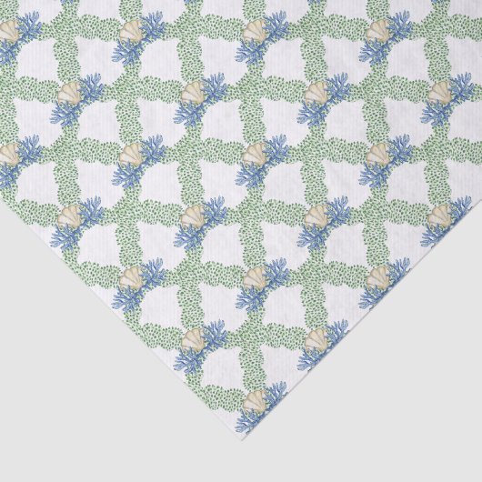 Waterverf kust kust kerstkrans tissuepapier (Detail)