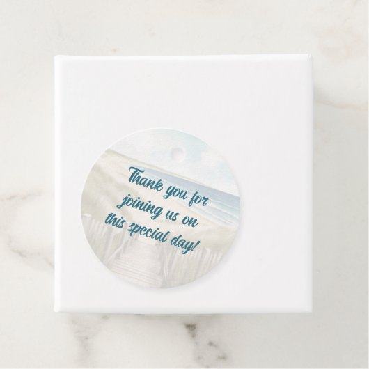 Waterverf Kust New England bruiloft Dank u Bedankjes Labels (In situ)