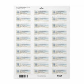 Waterverf Kust New England retouradres Etiket (Full Sheet)