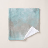 Waterverf kust strand kleuren monogrammed bad handdoek (Wasdoekje)