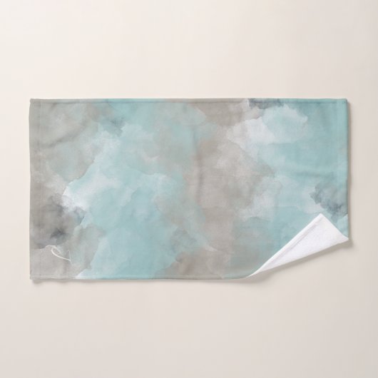 Waterverf kust strand kleuren monogrammed bad handdoek (Handdoek)