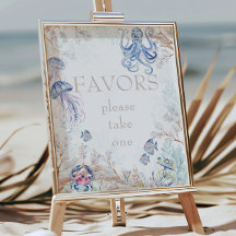 Waterverf Kust Zeedieren Baby Shower Favoren