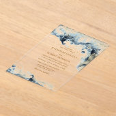 Waterverf kustbudget bruiloft acryl uitnodigingen (Laagn)