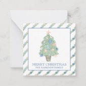 Waterverf Kustkerstboom Cadeauverblijf Notitiekaartje (Voorkant)