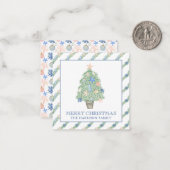 Waterverf Kustkerstboom Cadeauverblijf Notitiekaartje (Voorkant / Achterkant in situ)