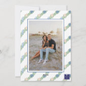 Waterverf Kustkerstkrans Foto Feestdagenkaart (Achterkant)