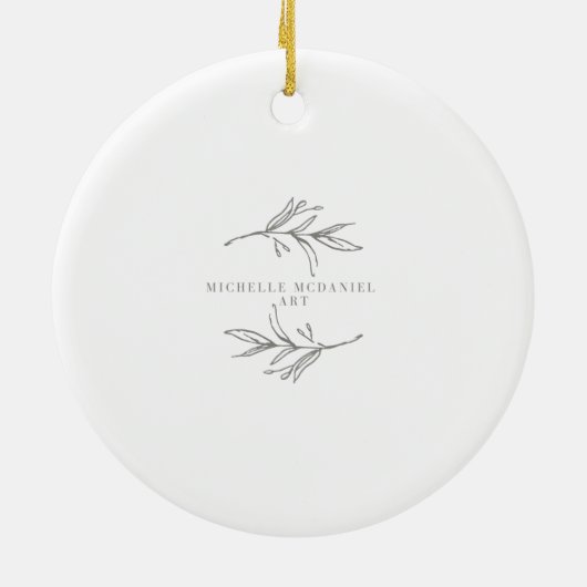 Waterverf kustkrab keramisch ornament (Achterkant)