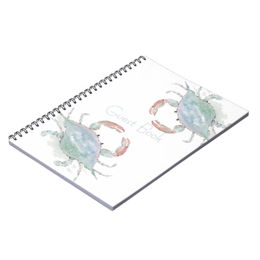  Waterverf kustkrab Notitieboek (Linkerzijde)