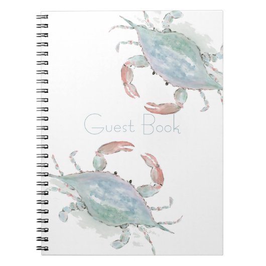 Waterverf kustkrab notitieboek (Voorkant)