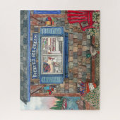 Waterverf Kustkreeft New England Ice Cream Shop Legpuzzel (Verticaal)