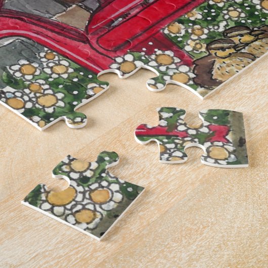 Waterverf Kustkreeft New England Ice Cream Shop Legpuzzel (Zijkant)