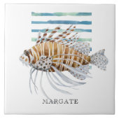 Waterverf Kustmatrijs exotische VIS Tegeltje (Voorkant)